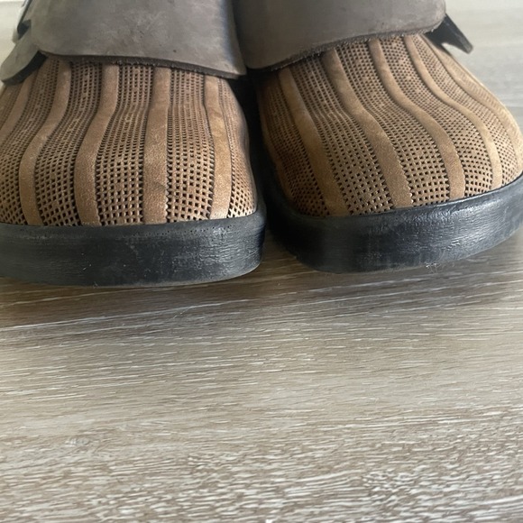 Birkenstock Betula Buckley Clog Size 5 Euro Brown Leather Mixed Media - Picture 3 of 11